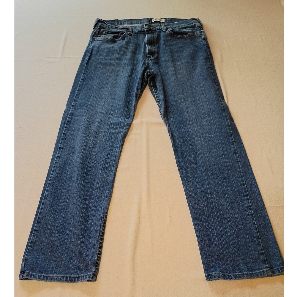 Wrangler Regular Fit Blue Jeans Mens 36x32 Straight Leg Denim 9TRGFOB